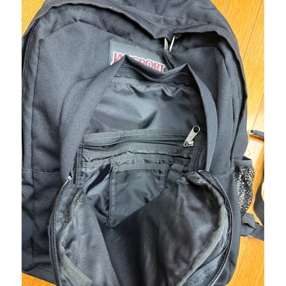 JanSport Big Student Backpack Black Dual Main Compartment School Bag S1400306